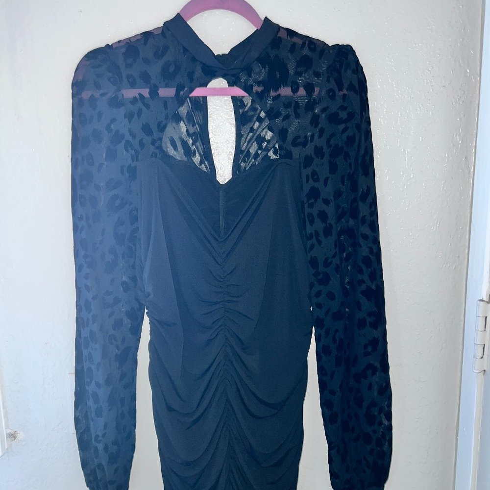 Women's  Lace Sleeve Hi-Lo  Dress